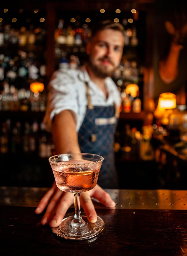 Bartender at Parrot Speak Easy Cocktail Bar